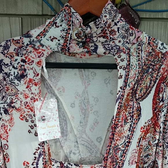 SOLD🌼FREE PEOPLE All Dolled Up Paisley Mini Dress - Picture 6 of 8